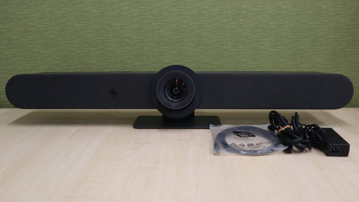 M0458 P Logicool RALLY BAR VR0019 4K Web会議 ビデオバー カメラ スピーカー マイク内蔵 電源アダプター HDMIケーブル付