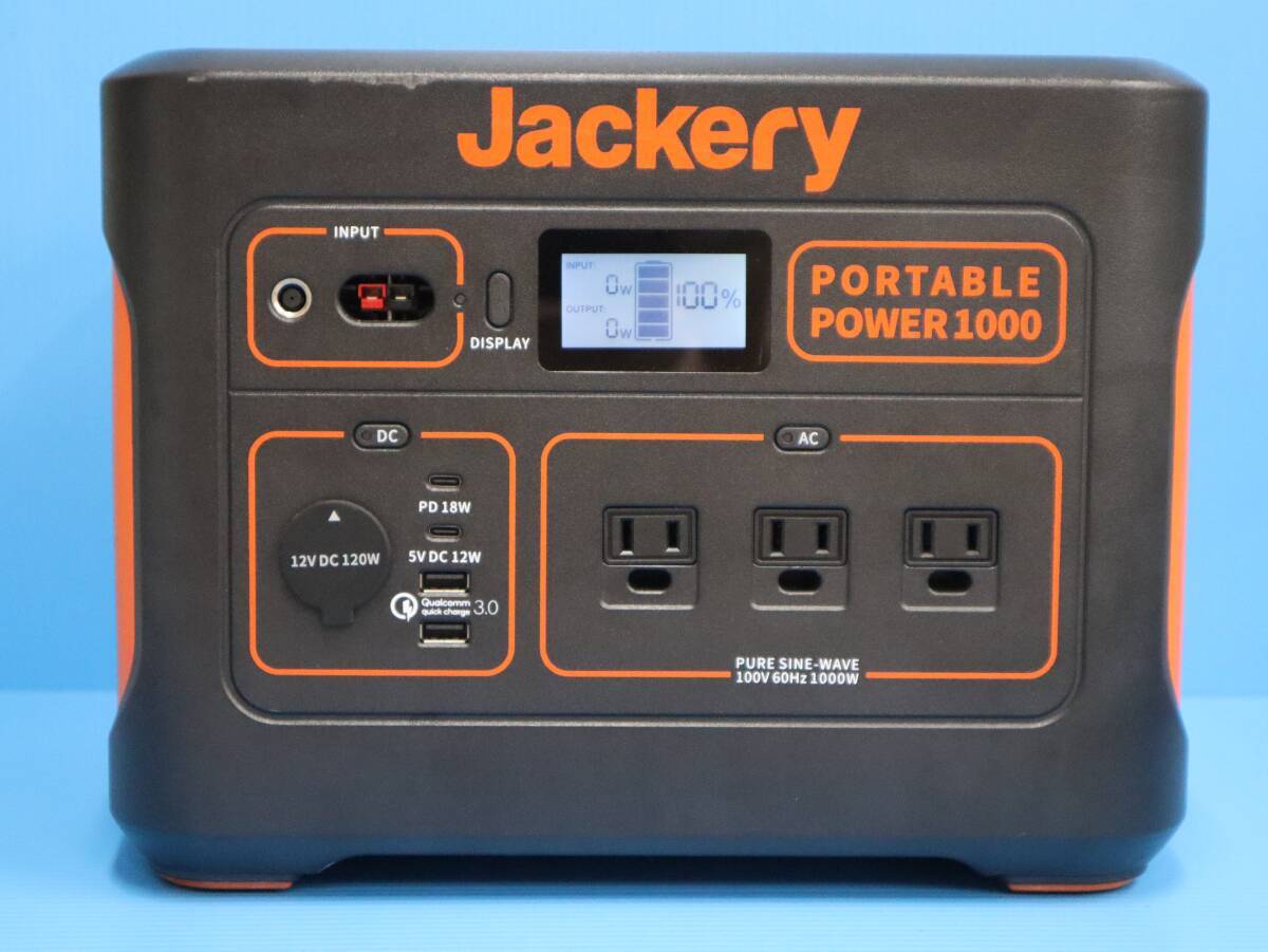 M0658 P Jackery ポータブル電源1000 PTB101 1002Wh 1000W 最大2000W 純正弦波 リチウムイオン QC3.0 USB-C 本体のみ