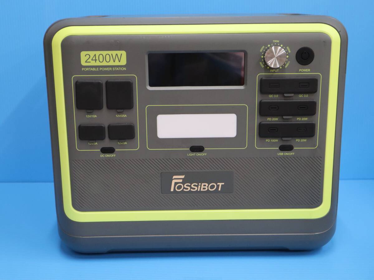 H1624 P FOSSiBOT F2400 ポータブル電源 2048Wh 2400W 大容量 リン酸鉄LiFePO4 PD100W MPPT500W 純正弦波 AC100-120V 本体のみ