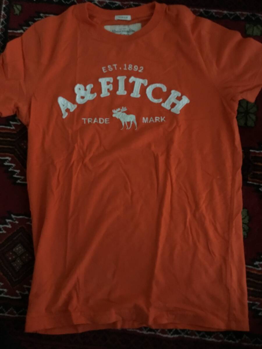 ◆ Abercrombie&Fitch アバクロンビー＆フィッチ　半袖Tシャツ　オレンジ/M used
