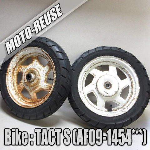 □【TACT A タクトS AF09】純正ホイール　前後セット 手裏剣 シュリケン DJ-1R DJ1R AF12 （スーパータクト スパタク クレタク）　□K90205