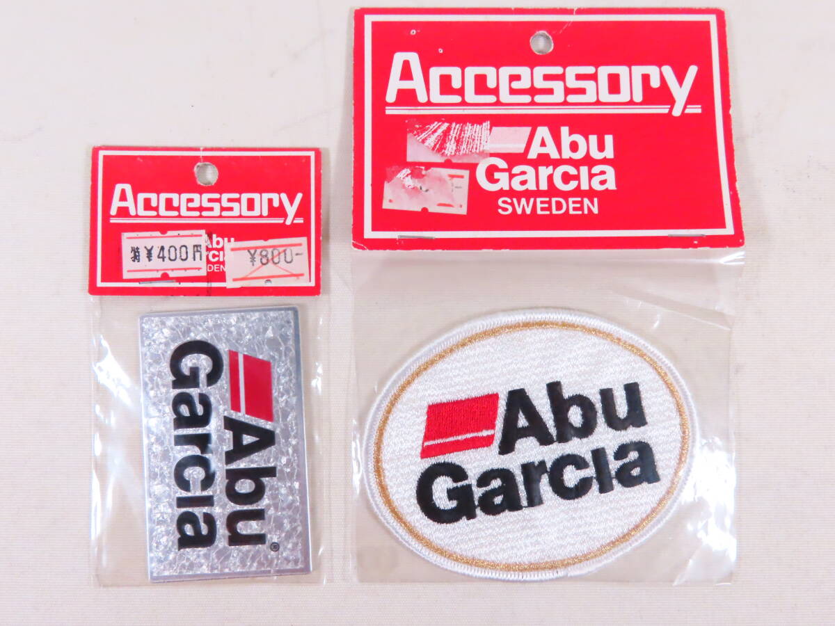 AbuGarcia【未使用品】アブガルシア アクセサリー メタルプレート＆ワッペン楕円◆2点セット◆n234H