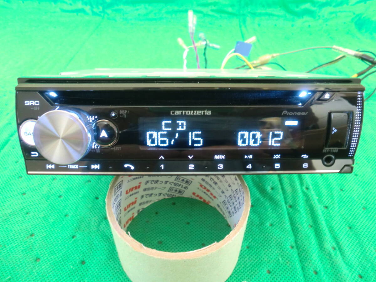 カロッツェリア　CD/USB/AUX/Bluetoothデッキ　DEH-5500　美品　J363