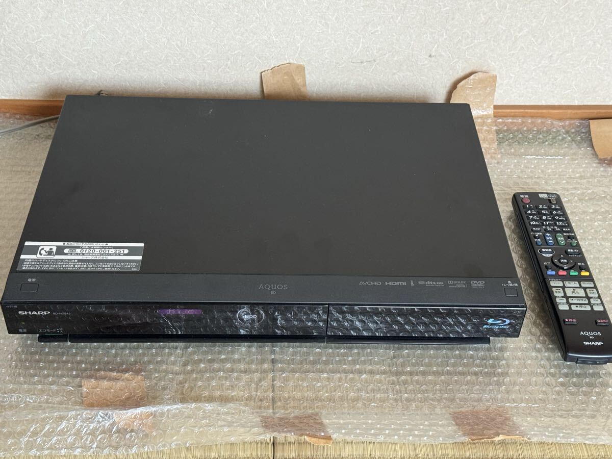 HDD BD DVDプレーヤー　SHARP BD-HDS43 ジャンク扱い　BS CS　地上波　320GB