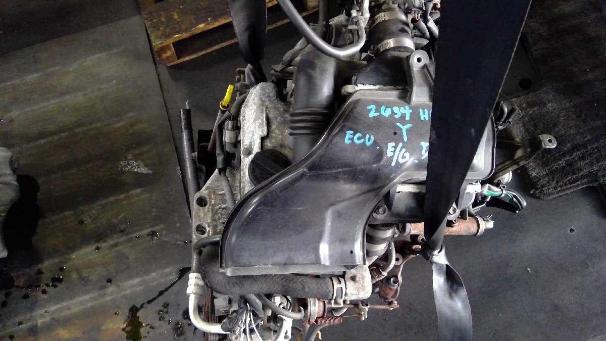 (S)　スズキ ラパン HE21S ラパンSS 純正 エンジンASSY K6Aターボ 4WD MT車 簡易ブーストアップ OHベース 186,872km ※個人宅配送不可支