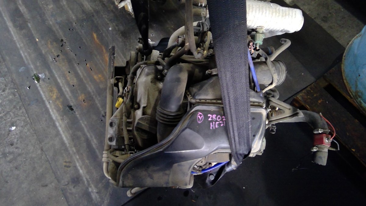 (S)　スズキ ラパン HE21S ラパンSS 純正 エンジンASSY 2WD AT タービンブロー 走行距離不明 コア OHベース ※個人宅配送不可支店止め