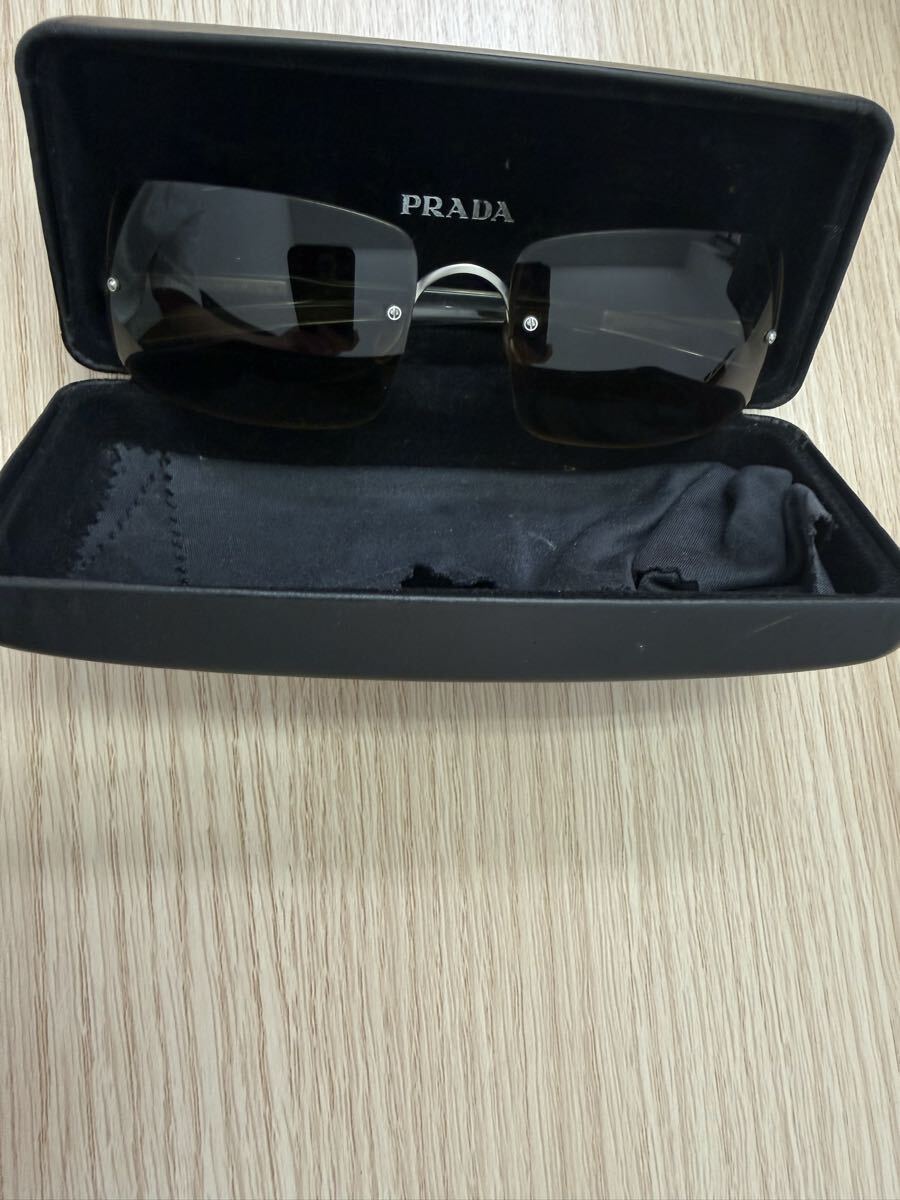 PRADA プラダ リムレス サングラス ケース・メガネ拭き付 アイウェア 