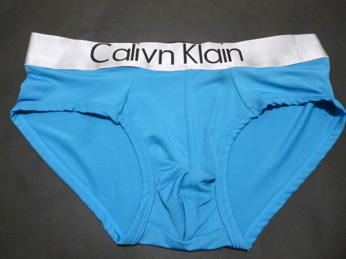 Calivn Klain　カルバンクライン　メンズ　ブリーフ　ウエストゴム　ロゴ入り　XL　ロイヤルブルー