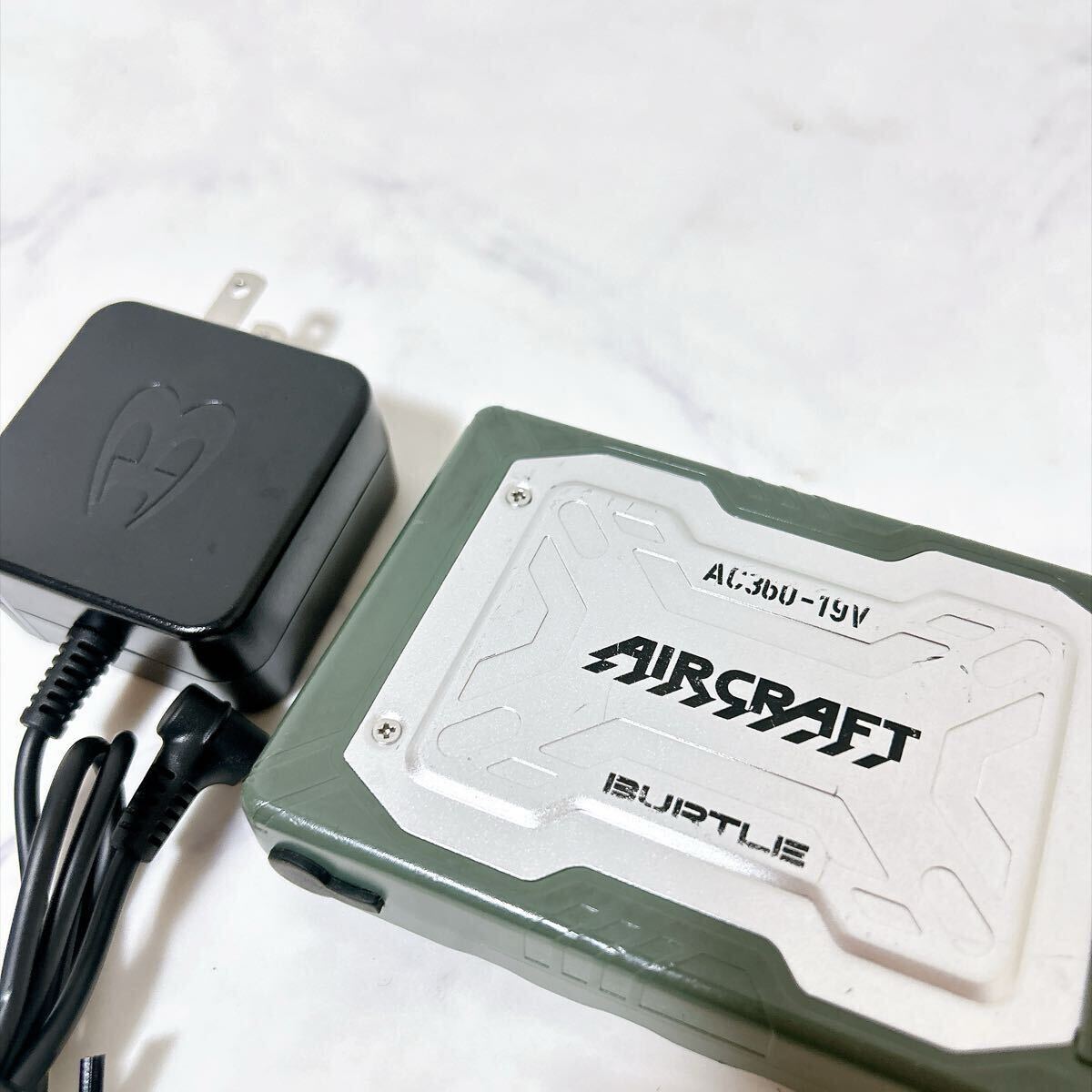 BURTLE バートル AIRCRAFT AC360-19V ミルスグリーン エアークラフト用バッテリー 充電器付き 