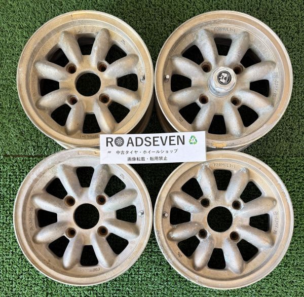 ◆Panasport FORMULA-1 ◆14×5.5J +25 PCD130(4H) ハブ径:約79mm 4本Set 中古アルミ ◆劣化/塗装剥げ/傷等有 ◆送料無料(一部地域を除く)