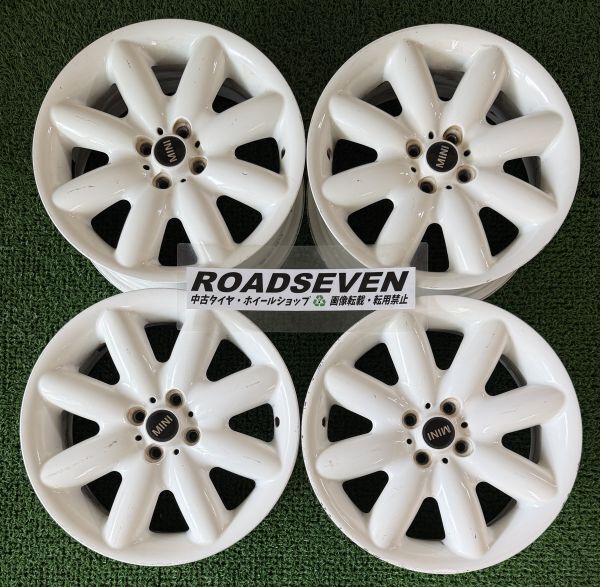 ◆BMW MINI純正 S-スポークR85 ◆17×7J +48 PCD100(4H) ハブ径:約56mm 4本Set 中古 ◆劣化/塗装剥げ/傷等有 ◆送料無料(一部地域を除く)