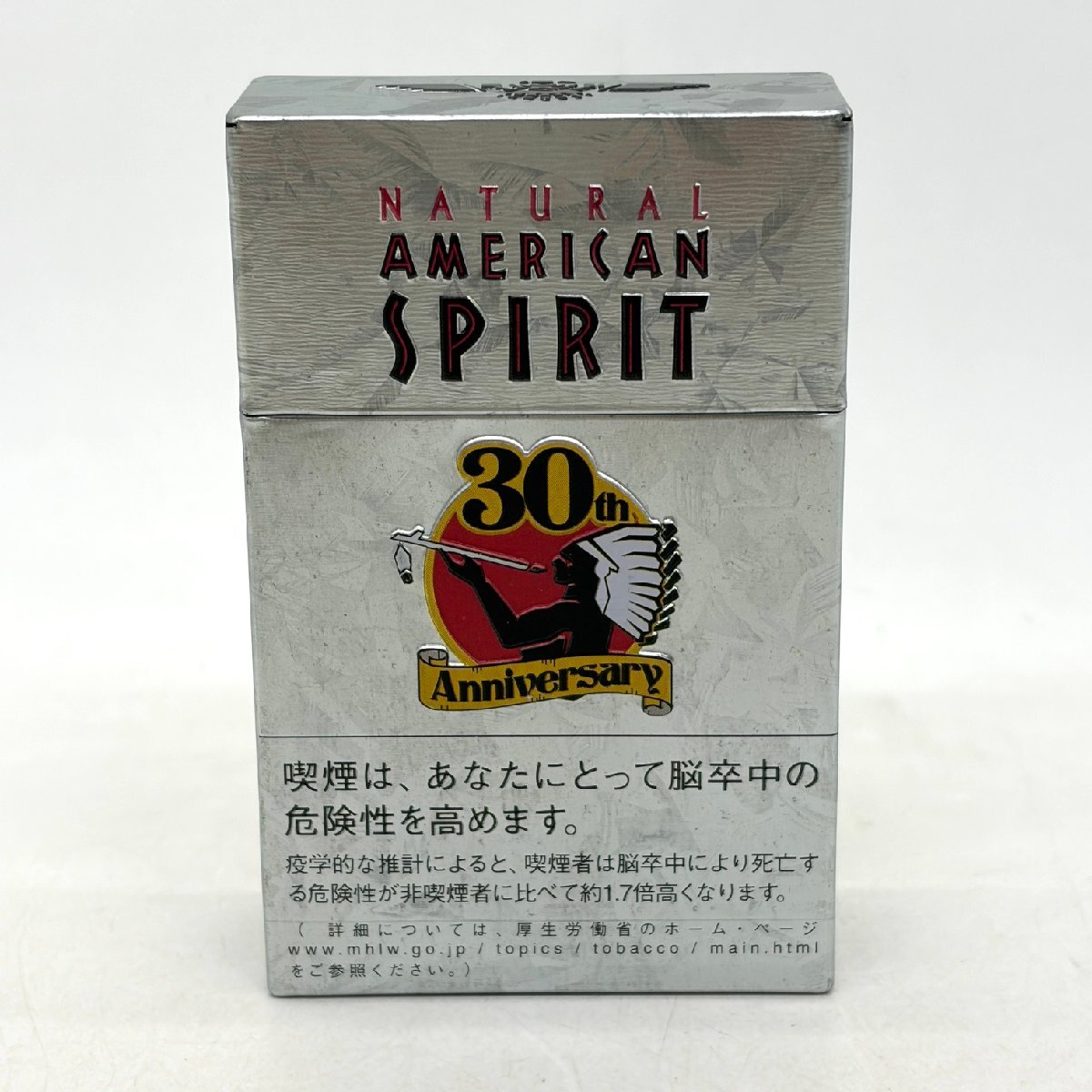 【80】① アメリカンスピリット タバコ缶 シガレットケース 30周年記念 非売品 レア品 長期保管品 未使用品 現状品