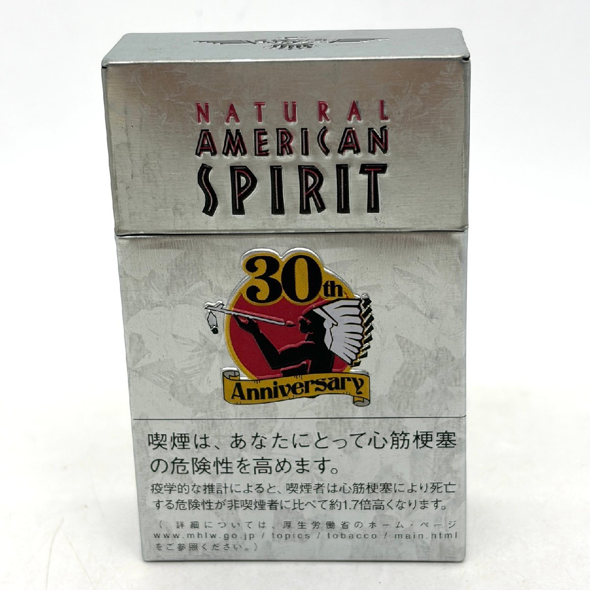 【80】⑤ アメリカンスピリット タバコ缶 シガレットケース 30周年記念 非売品 レア品 長期保管品 未使用品 現状品