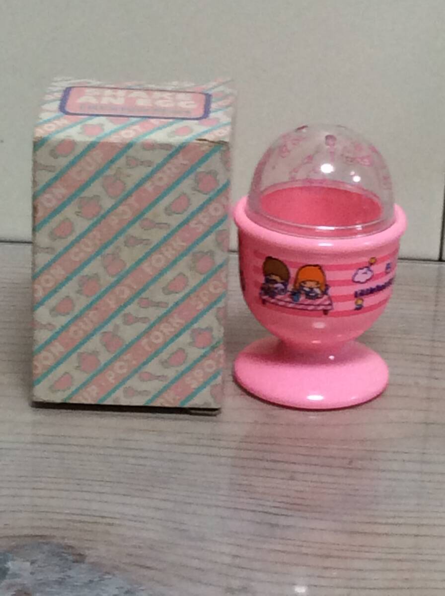  1976 Sanrio /サンリオ littletwinstars /リトルツインスター　キキララ エッグカップ　箱付