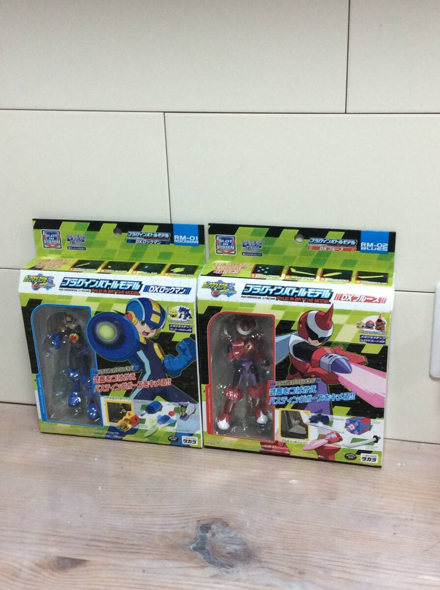 未開封品　TAKARA タカラ ロックマンエグゼ ストリーム Stream プラグインバトルモデル RM-01・DXロックマン/RM-02・DXブルース