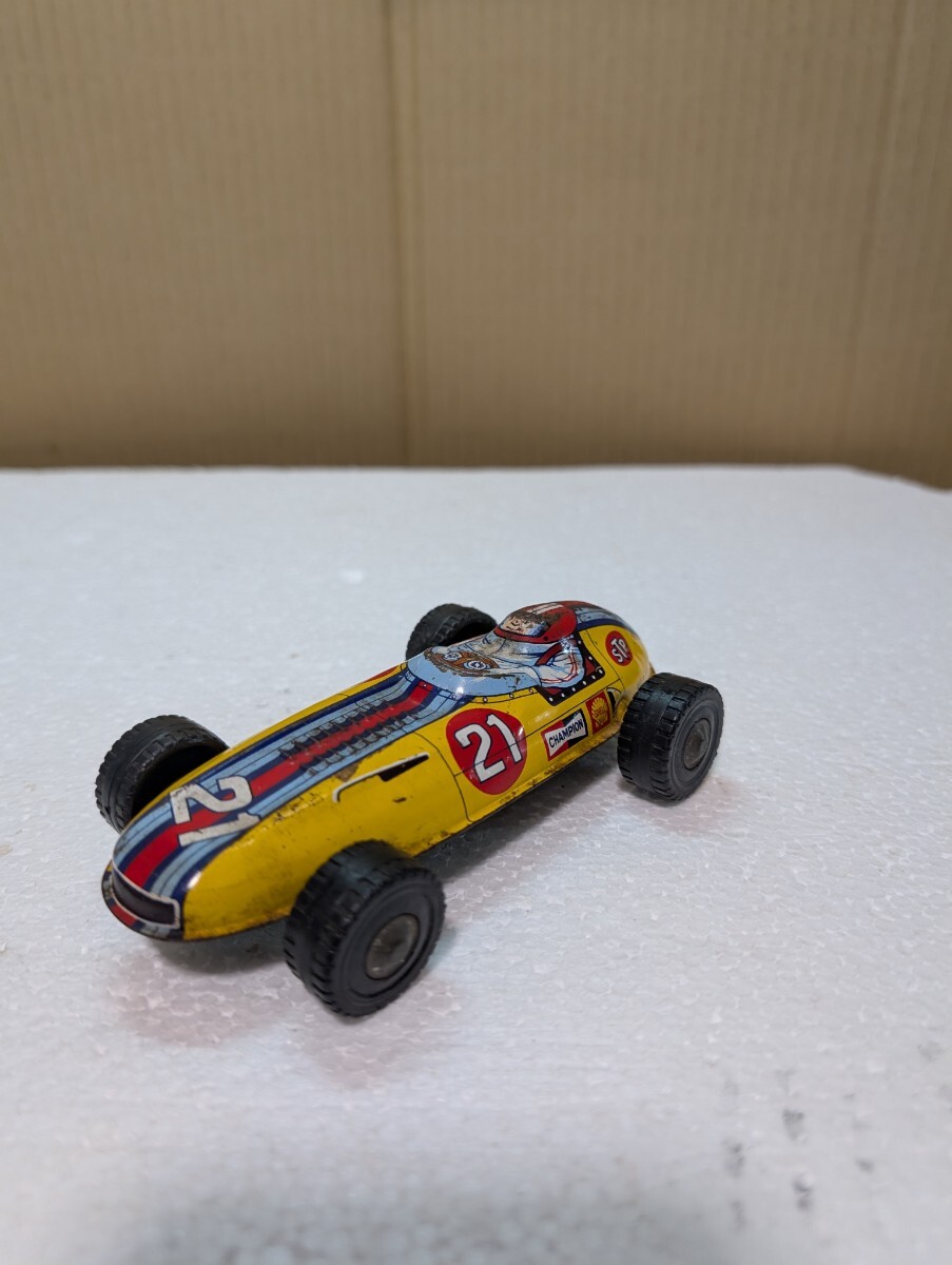 当時物 ブリキ自動車 ブリキ玩具 レーシングカー RACINGCAR STP CHAMPION shell 貝殻シェル 日本製 MADE IN JAPAN