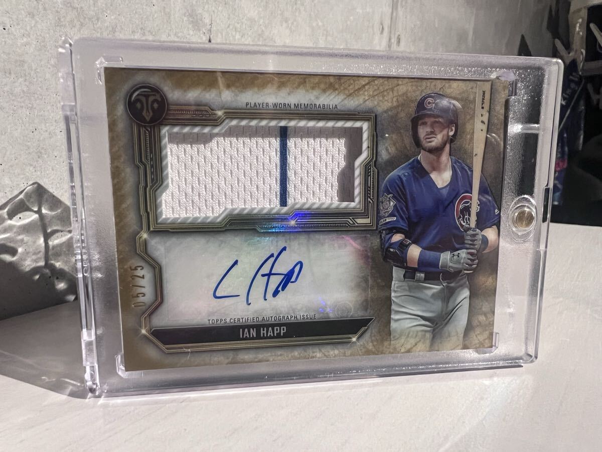 【1円スタート】Ian Happ イアン・ハップ 2020 Topps Triple Threads AUTO Relic /25 直筆サイン カブス
