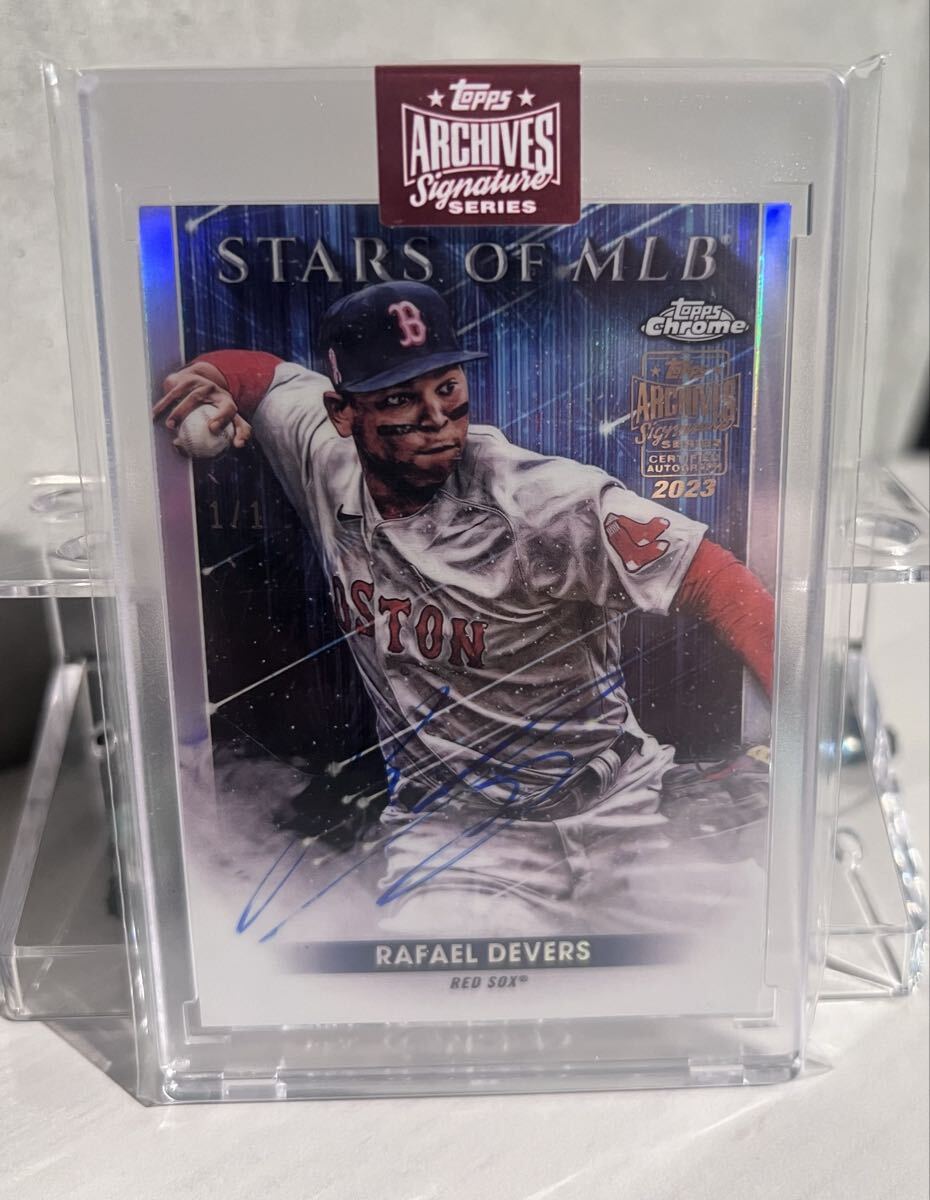 『世界に1枚限定』Rafael Devers Auto 2023 Topps Archives Signature Series 直筆サインカード デバース レッドソックス MLB