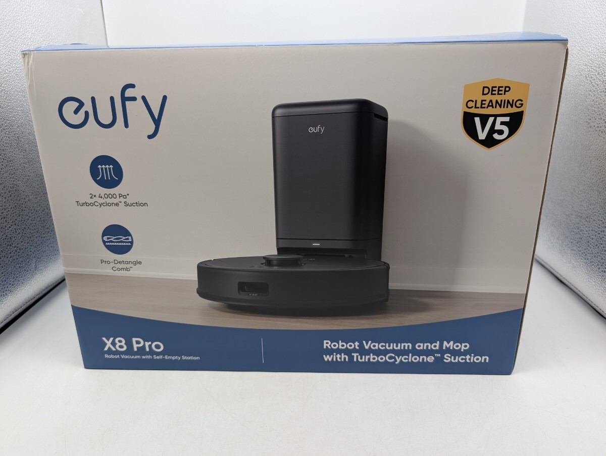 送料無料 未使用品 アンカー ANKER Eufy Clean X8 Pro Robot Vacuum with Self-Empty Station ロボット掃除機 DEEP CLEANING V5 クリーナー