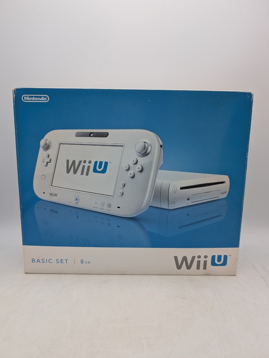 送料無料 動作品 WiiU BASIC SET ベーシックセット 8GB ゲーム機本体 ホワイト ゲームパッド NINTENDO 任天堂 ニンテンドー WHITE 白色