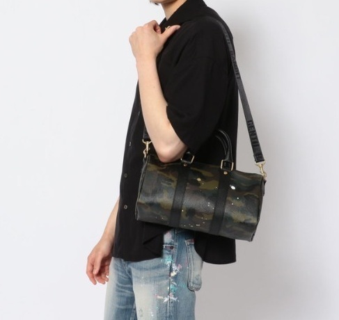 ■完売 B'2nd別注 4万2900円 GENTIL BANDIT ミニボストンバッグ 迷彩 カモフラ ショルダーバッグ