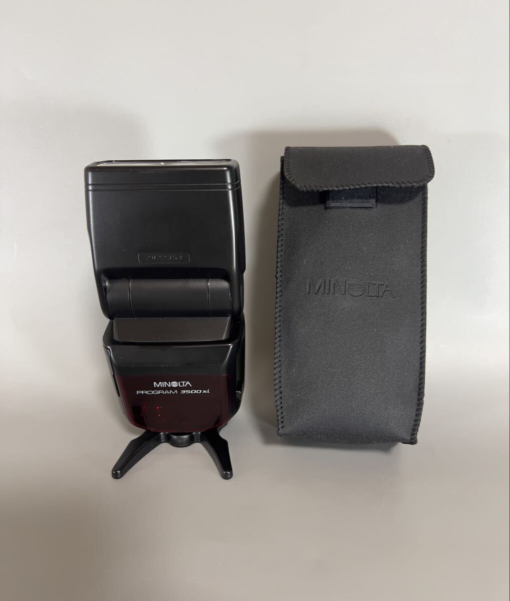 MINOLTA PROGRAM 3500xi ストロボ MS-2スタンド・ケース付 動作確認済
