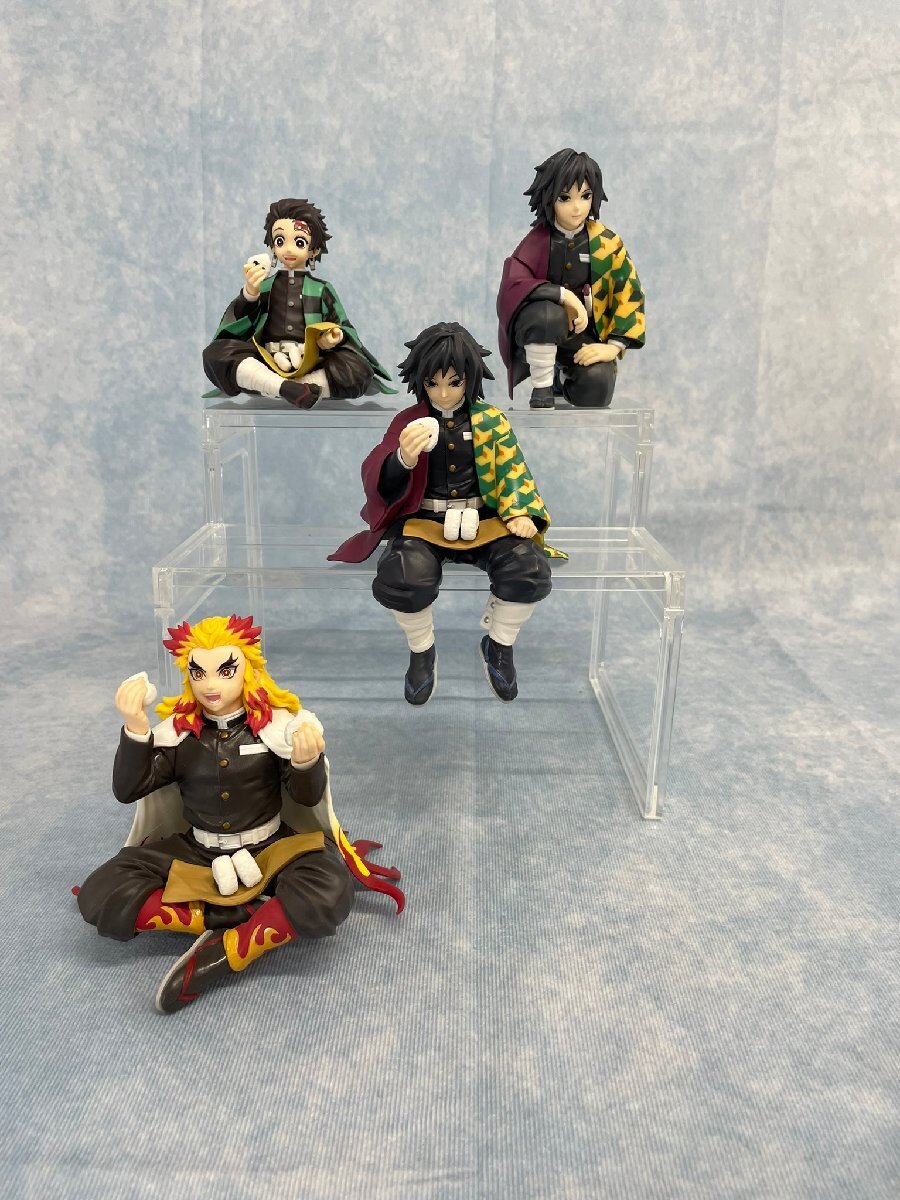 鬼滅の刃　煉獄 杏寿郎、冨岡 義勇、竈門炭治郎、禰豆子　ちょこのせフィギュア【箱なし/簡易清掃済み】