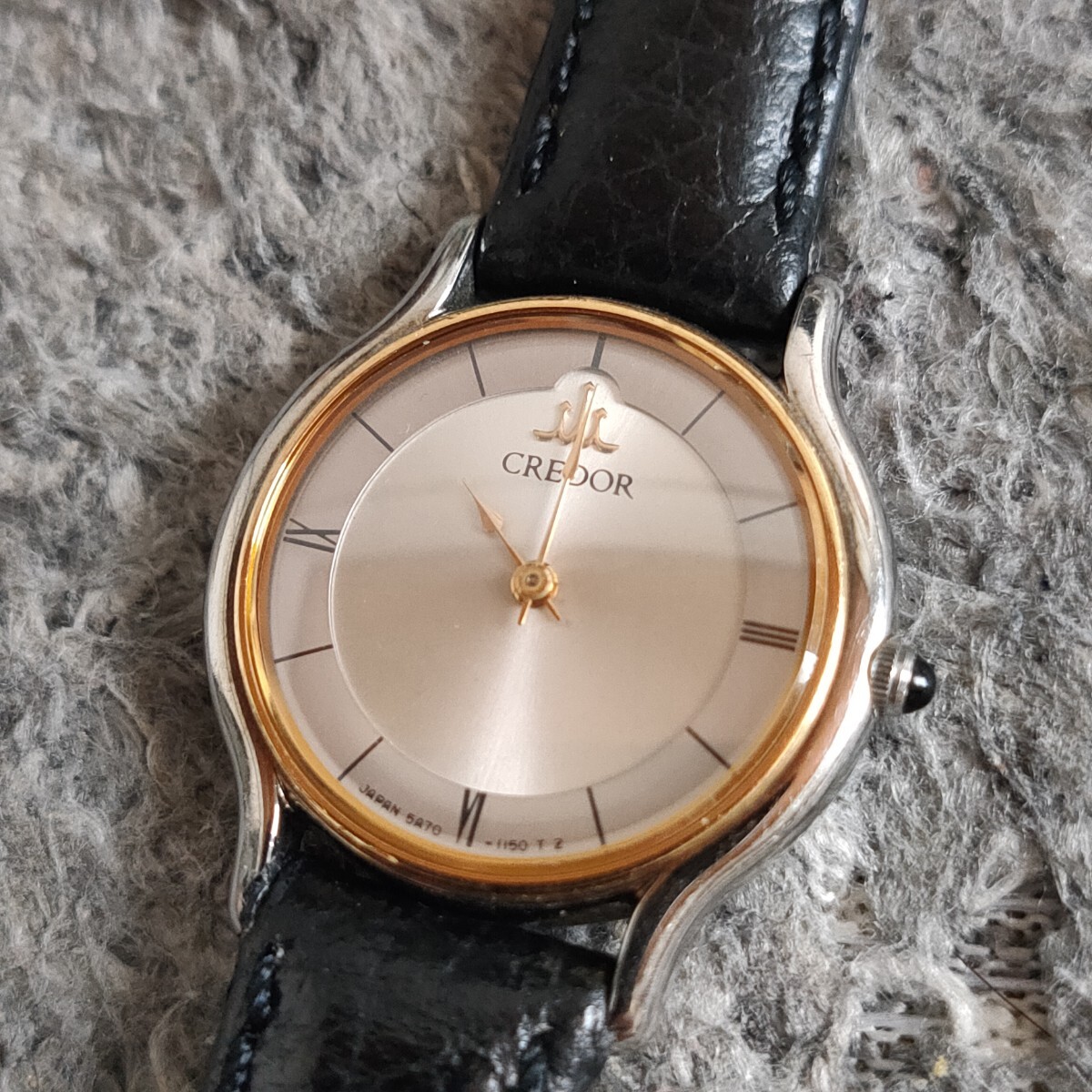18KT BEZEL SEIKO セイコー CREDOR クレドール 腕時計 クォーツ 5A70-0610 1円 ジャンク 