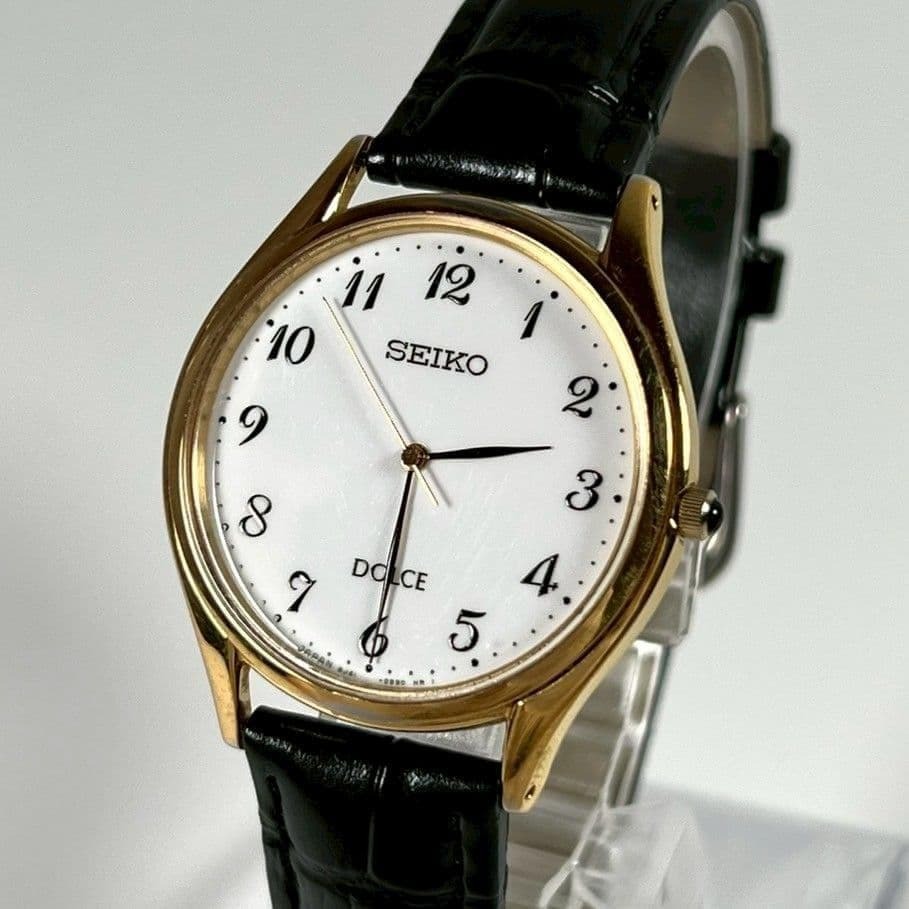 稼働 SEIKO DOLCE QUARZ セイコー ドルチェ ゴールド アラビア　クォーツ　１円　現状品　