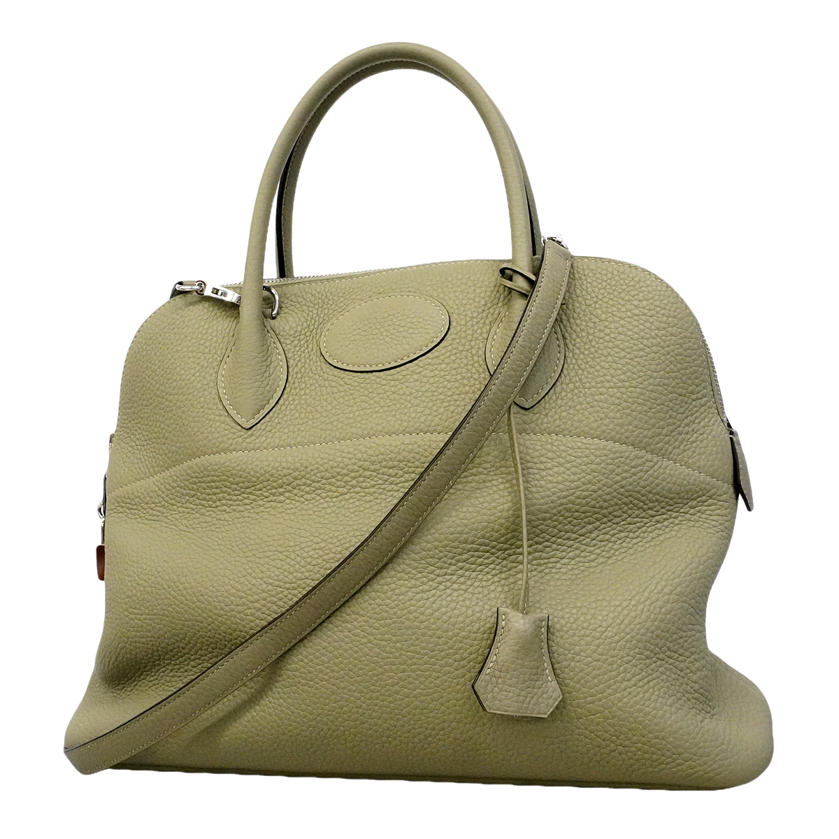 ★SALE 【6gd4433】エルメス ハンドバッグ ボリード35 トリヨンクレマンス セージ シルバー金具 A刻印 2wayバッグ【中古】レディース