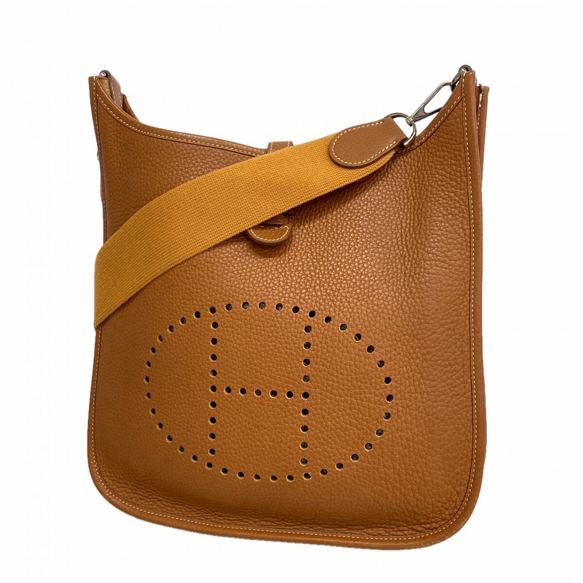 ★SALE 【6gd4590】エルメス ショルダーバッグ エヴリン1PM トリヨンクレマンス ゴールド シルバー金具 □I刻印【中古】レディース