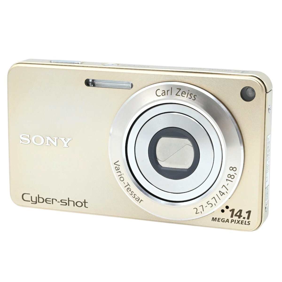 1円～ 動作確認済 SONY ソニー Cyber-shot DSC-W350 コンパクトデジタルカメラ 14.1MP 光学4倍ズーム ゴールド K2607-t043