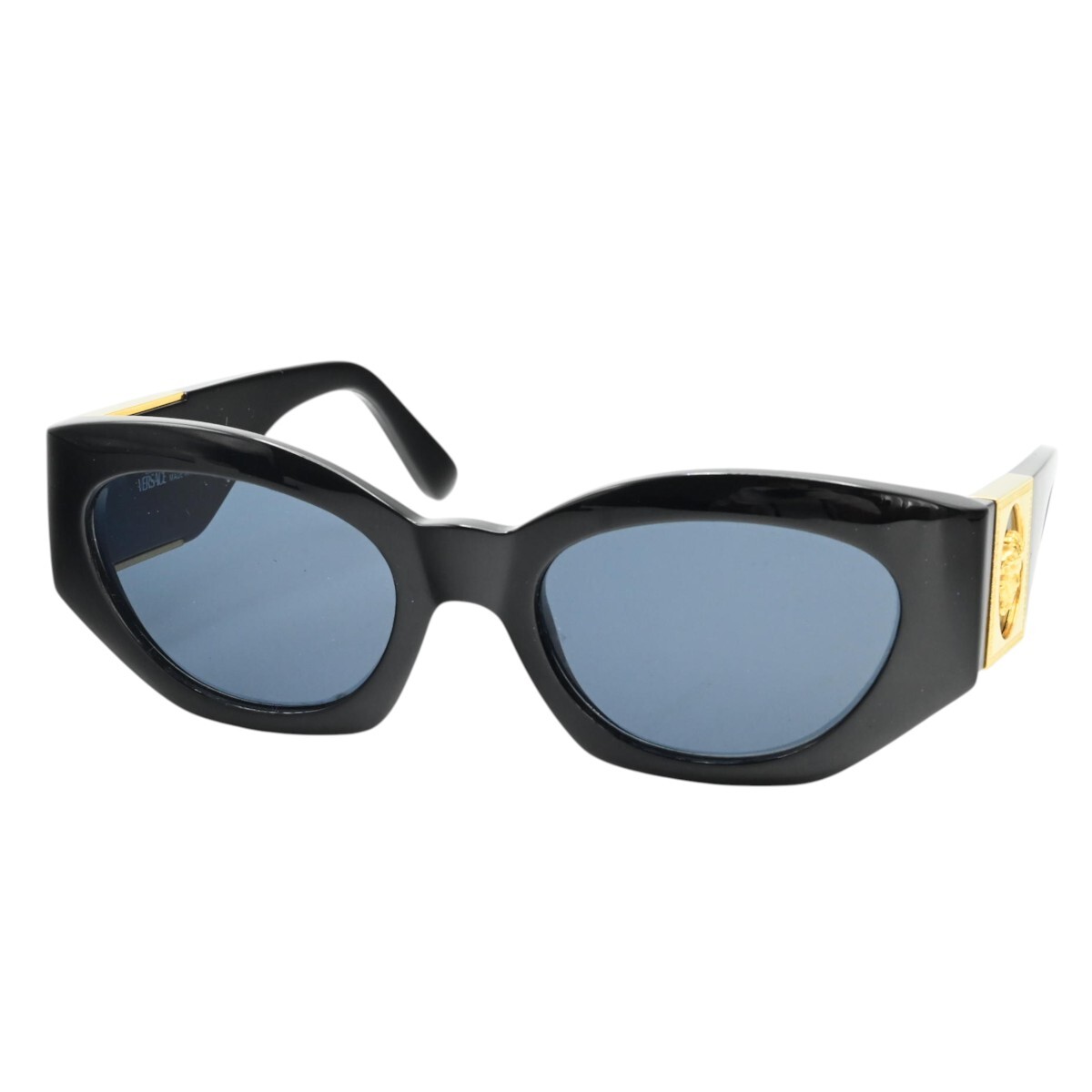 GIANNI VERSACE ジャンニヴェルサーチ サイドメデューサロゴ セルフレーム サングラス MOD.420/C ブラック/ゴールド S2608-k015