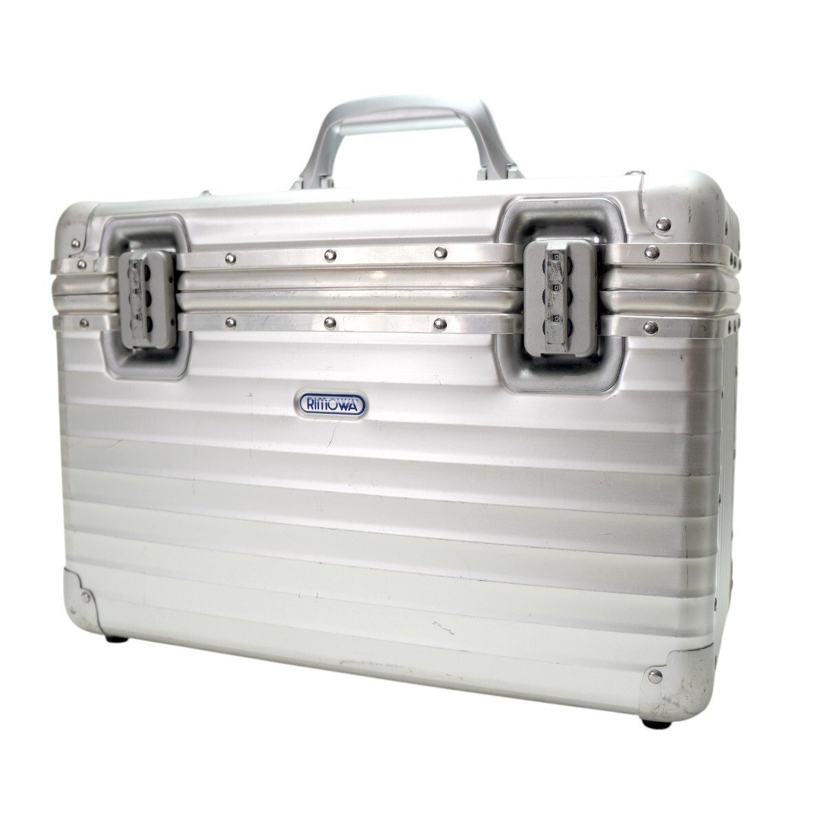 RIMOWA リモワ トパーズ アルミニウム パイロットケース 2WAYハンドバッグ ショルダーバッグ 31L シルバー T2608-k045
