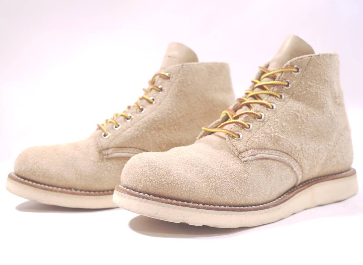 希少 REDWING 2000年製 旧羽タグ/オリジナル 8167 8E 90s最後の毛足長い極上スウェード/プレーントゥー 貴重な美品/アイリッシュセッター