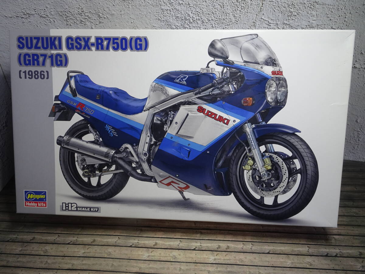 【開封済・中袋なし】ハセガワ 1/12 スズキ GSX-R750 (G) GR71G 1986 プラモデル BK7