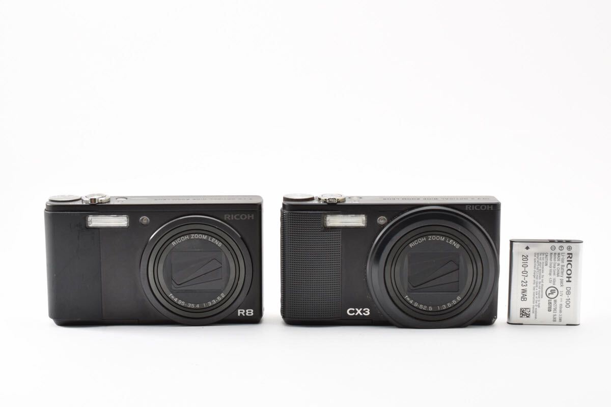 RICOH CX3 R8 デジカメ コンパクトデジタルカメラ リコー ブラック コンデジ まとめ売り セット 2点
