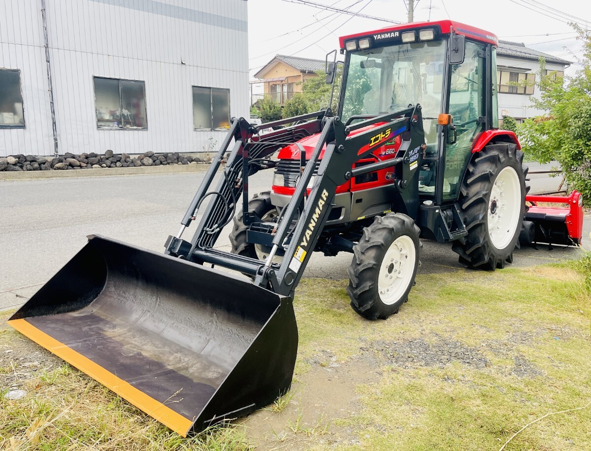ヤンマートラクター★AF660★エコトラ★2WD4WD★エアコンキャビン★60馬力★795時間★ フロントローダー付き
