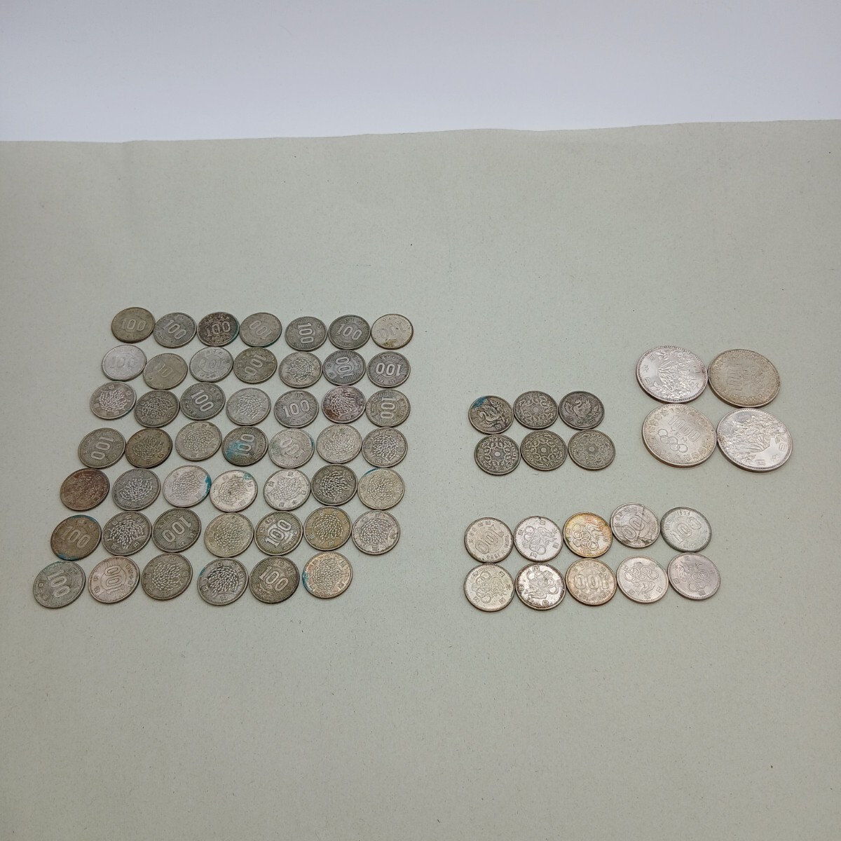 【S7/4E1】 銀貨 まとめ 東京オリンピック 1000円 4枚 100円 10枚 / 稲穂 48枚 / 鳳凰 6枚 / 日本 古銭 記念硬貨 千円 百円 昭和