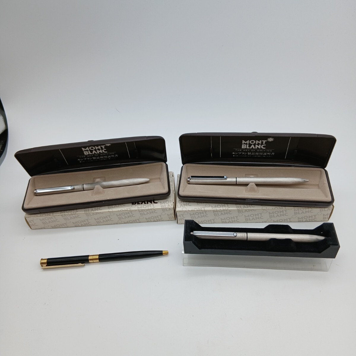 【X-53】 MONTBLANC モンブラン まとめ / 2色ボールペン 箱ケース付き 美品 3セット / 黒ボールペン ×1 / 筆記未確認