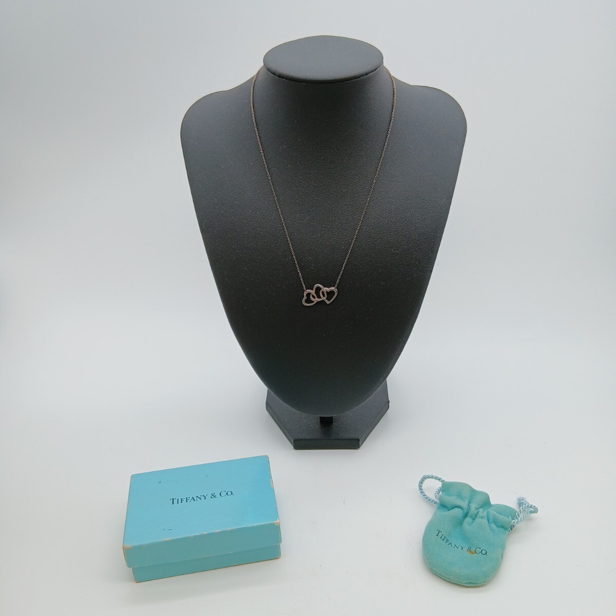 【X-60】 TIFFANY＆Co. ティファニー トリプルハート オープンハート ネックレス SV925 シルバー アクセサリー