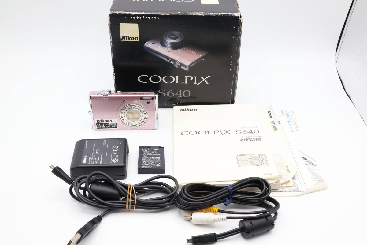 「みんカメ」7-131 Nikon ニコン COOLPIX S640 プレシャスピンク クールピクス デジカメ コンデジ 現状品 動作確認済み