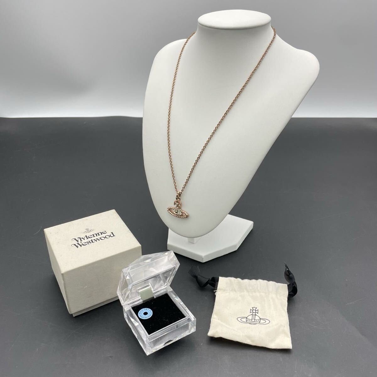 1円スタート Vivienne Westwood ヴィヴィアンウエストウッド オーブモチーフ ネックレス ローズゴールド TK0826ひ