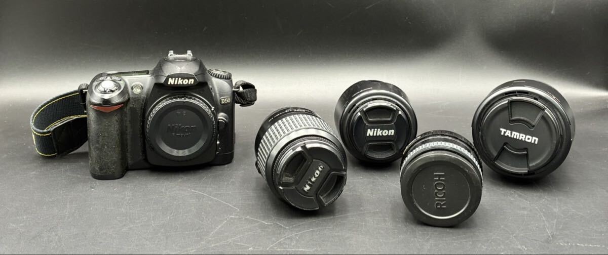 1円スタート カメラ レンズ まとめ5点 Nikon TAMRON RICOH 等 一眼レフ 動作未確認 現状品 UI0826シ