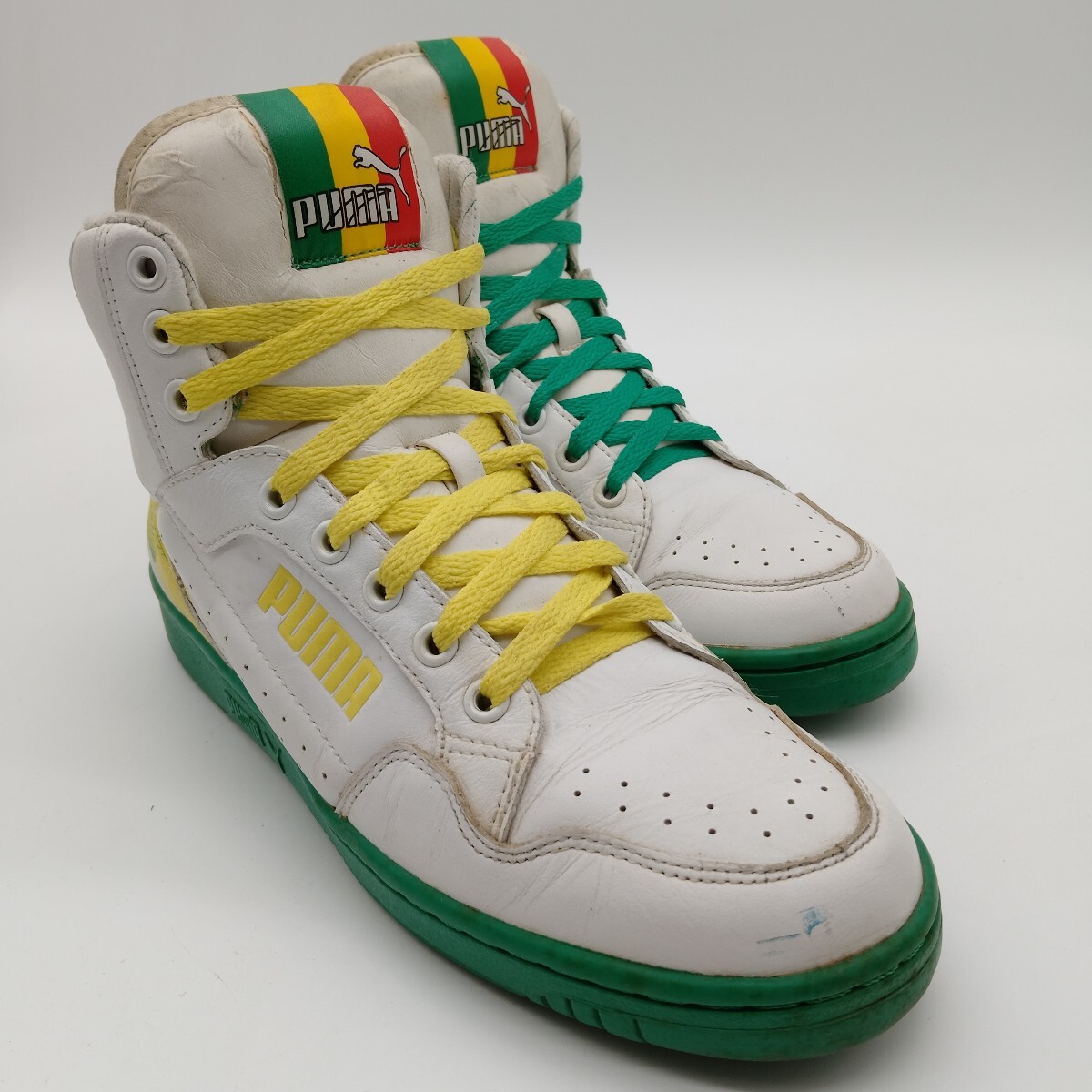 M78 FK-260701-066 PUMA プーマ JB 2010W杯限定カラー ハイカットスニーカー カジュアルスニーカー ホワイト系 メンズ 26.5cm