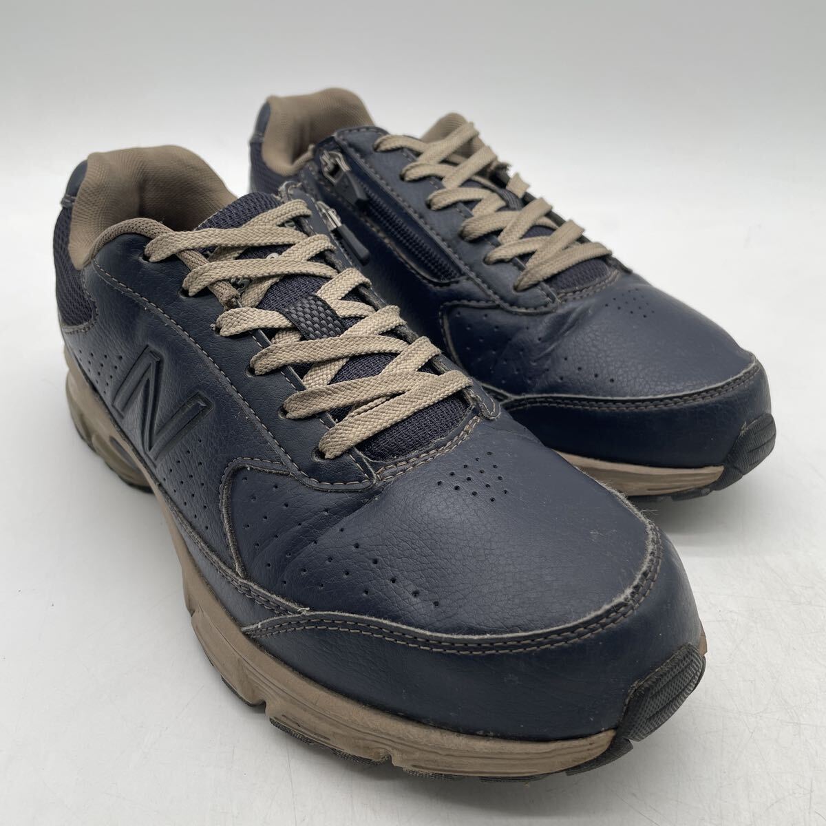 Z1 FN-260724-354 newbalance 363 ニューバランス ウォーキングシューズ カジュアルシューズ サイドジップ ネイビー メンズ 26cm