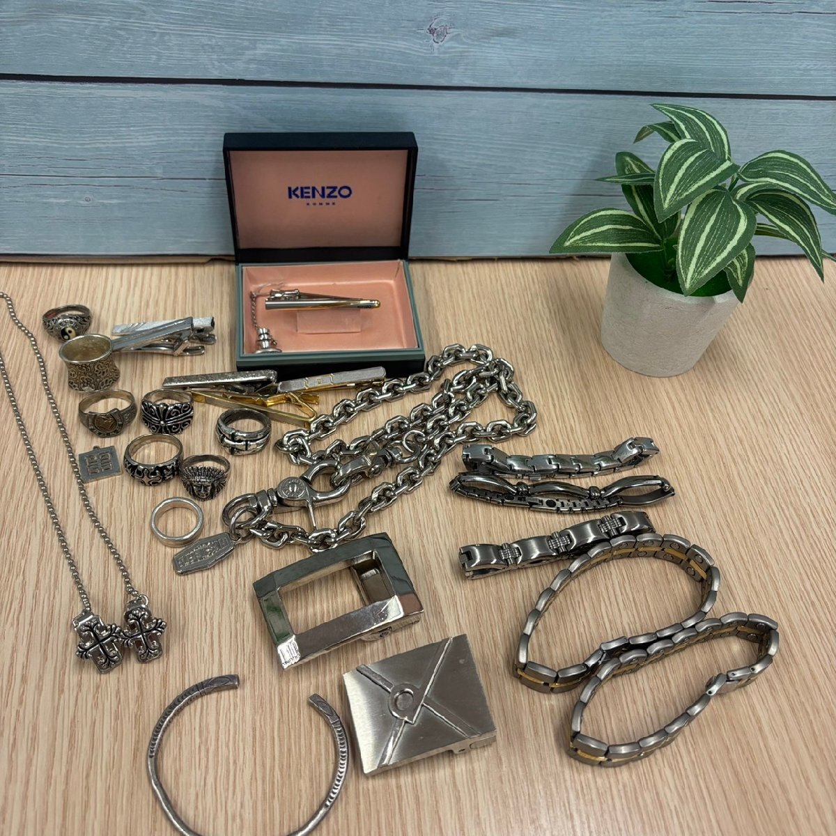 【彦】メンズアクセおまとめ KENZO HYSTERIC ヒステリックグラマーダンヒル リング バングル タイピン チェーン 【3364～4300MS】H06