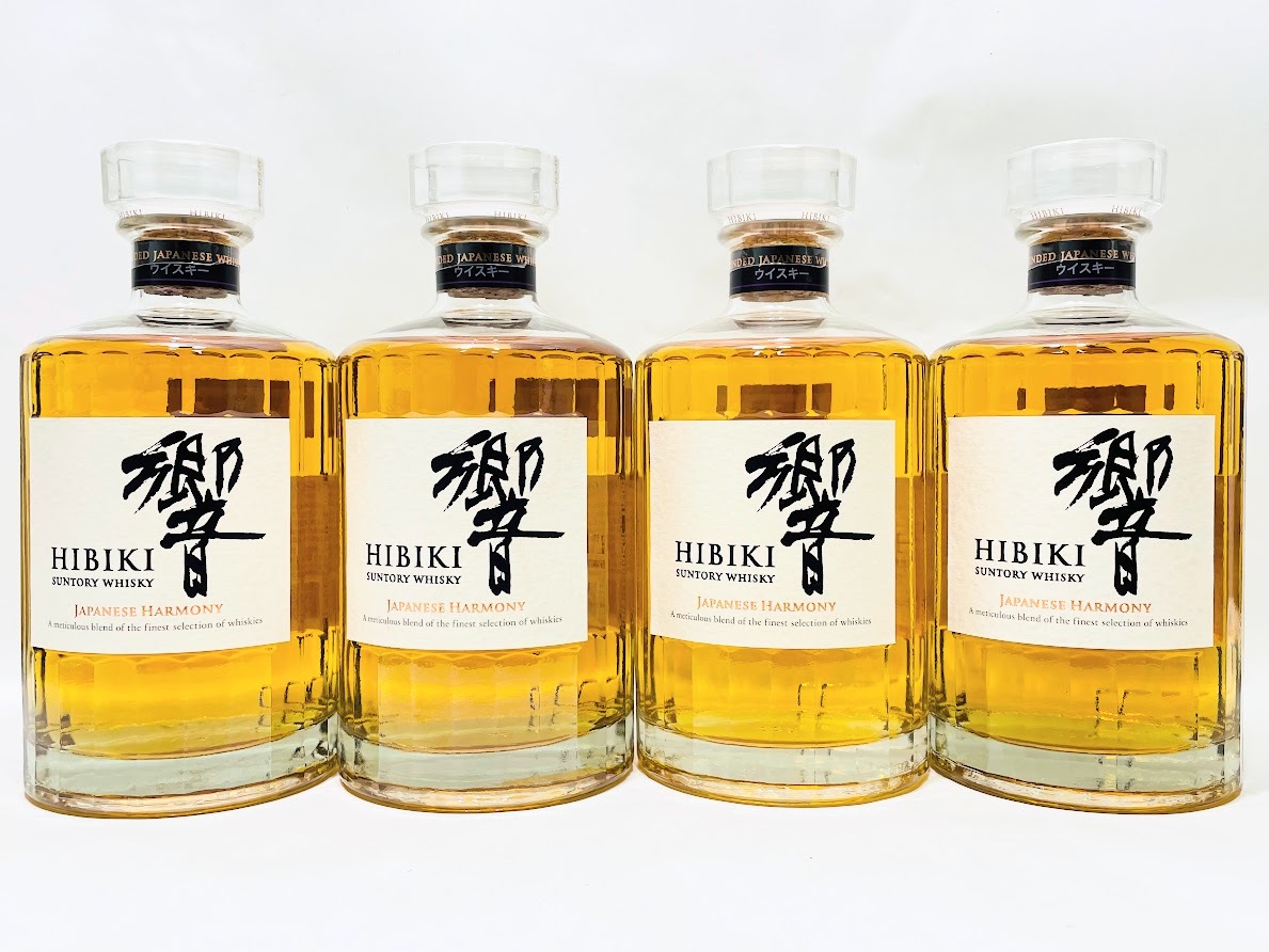 1円～ サントリー 響 ジャパニーズハーモニー 700ml 43% 未開栓 ウイスキー 4本セット SUNTORY WHISKY HIBIKI JAPANESE HARMONY