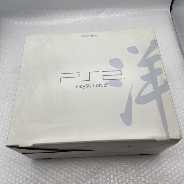 56【中古】 PS2 playstation2 プレステ2 SONY SCPH-37000 L 本体 洋 オーシャンブルー クリア