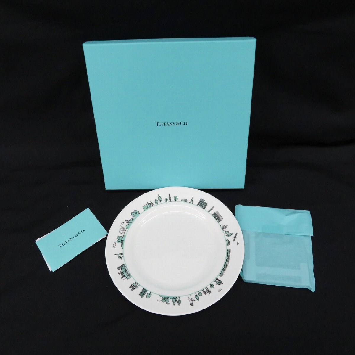 【未使用品】TIFFANY&Co. ティファニー × 三菱電機創立100周年記念 プレート 皿 箱付 12150640 0806